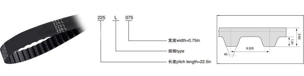 L（节距=9.525mm）