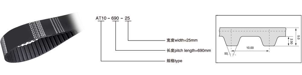 AT10（节距=10mm）