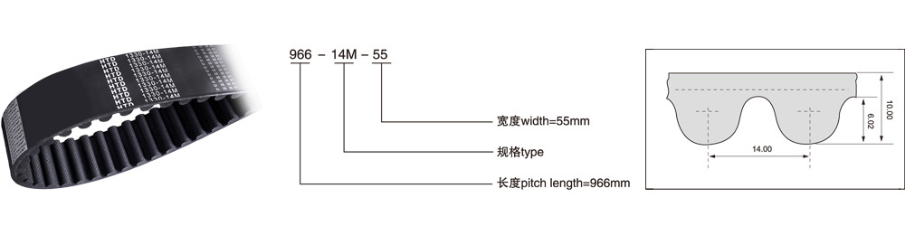 HTD 14M（节距=14mm）